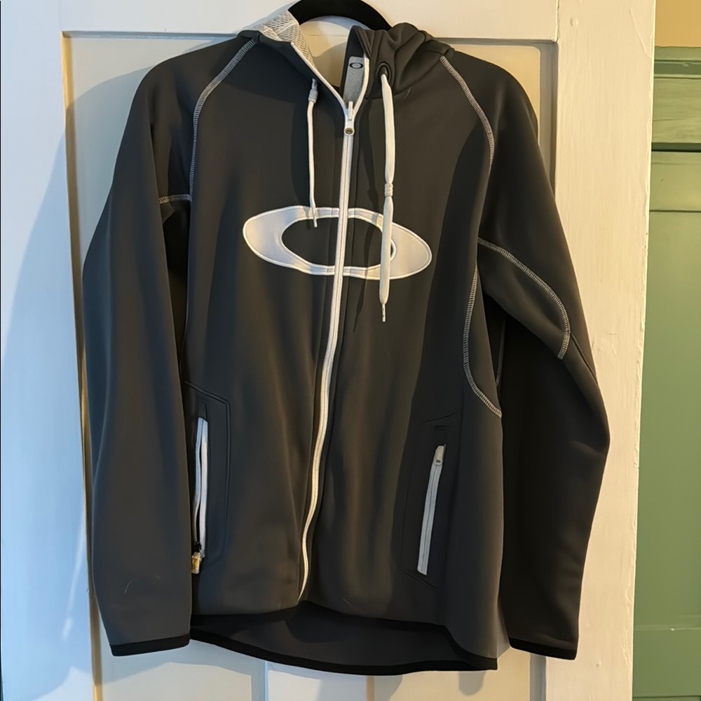 Oakley Gray Zip-Up Hoodie
